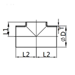 Short Welded Tee,DIN-DL7WWW