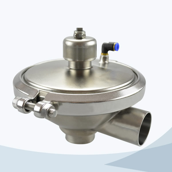 stainless steel hygienic CPM air operated back pressure valve