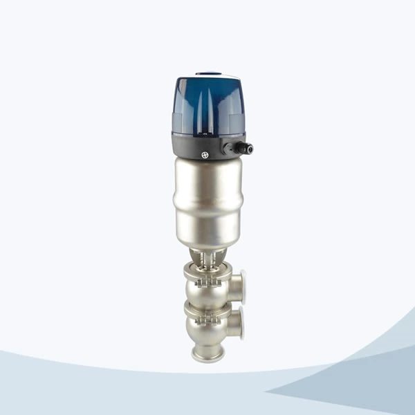 sanitary pneumatic flow change over valve