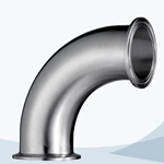 stainless steel sanitary grade 2CMP 90D triclover elbow