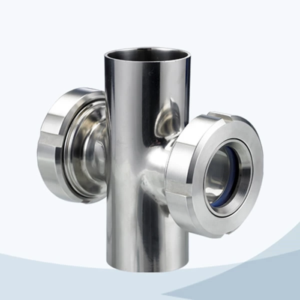stainless steel food grade cross type sight glass