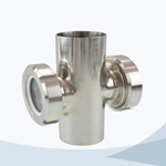 stainless steel food grade cross type sight glass