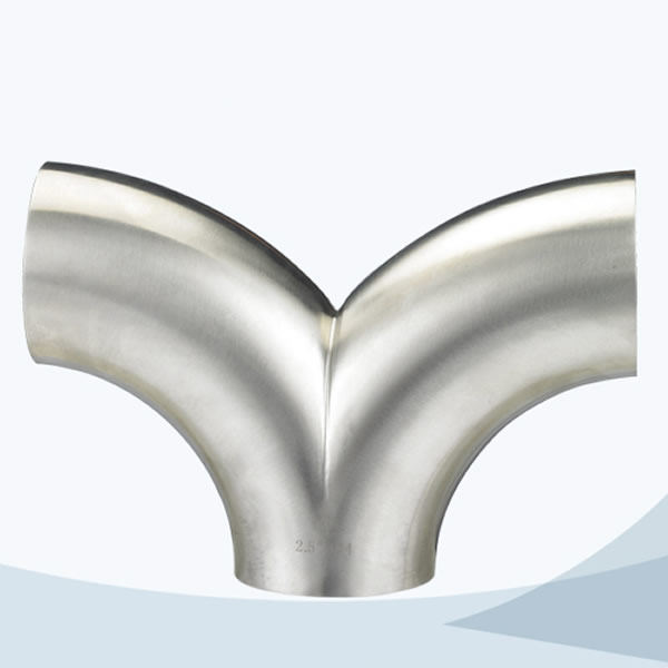 stainless steel food grade double-bend type Swept tee