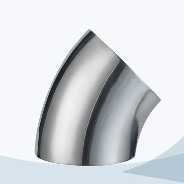 stainless steel hygienic grade 2WK butt weld short 45D bend