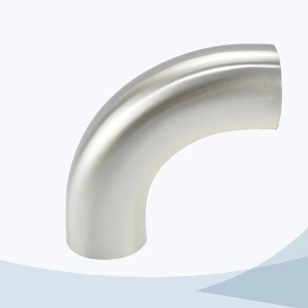 stainless steel food processing L2S welded long 90D bend