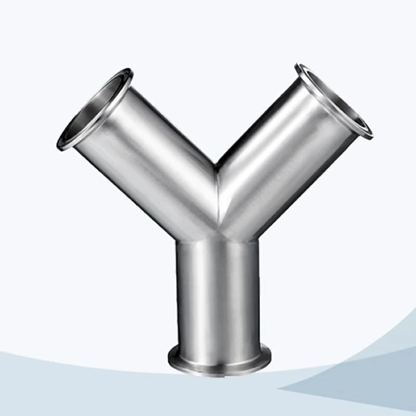stainless steel food grade 28BMP clamped true Y tee