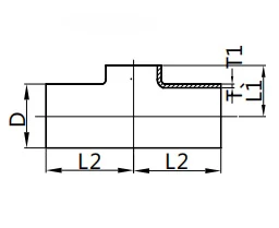 Short Pull welded Tee,SMS-SL7WWW