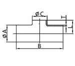 Reducing Pull Tee without straight-end,S7RW