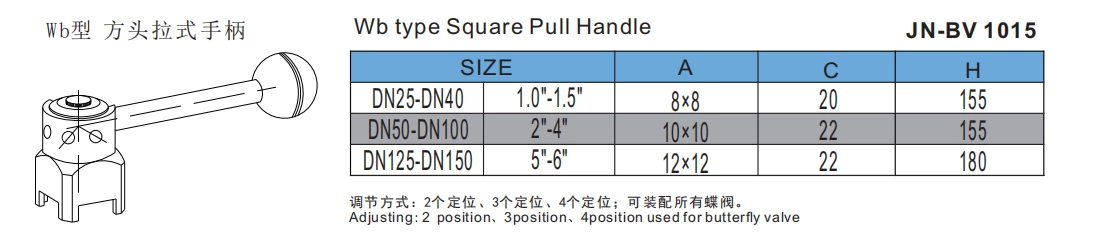 Stainless Steel Food Processing Manual Type Threading 3 Way Butterfly Valve