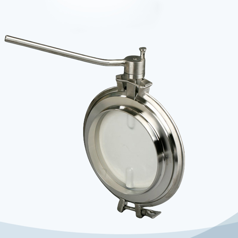 SS JN-BFLVSB-23 1006 Hygienic Powder Tight Butterfly Valves Wafer Tri Clamp Connection