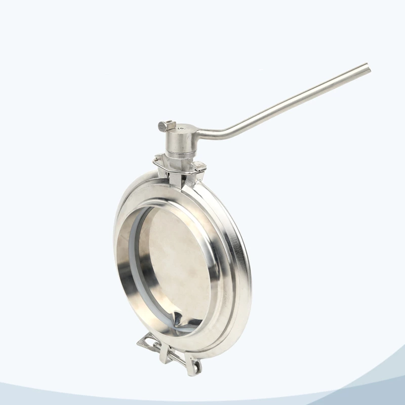 Stainless Steel 316 Hygienic JN-BFLVSB-23 1003 Welded Tank Bottom Discharge Valve Powder Tight Butterfly Valves